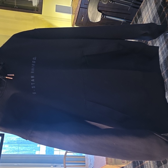 G STAR RAW pitch black thick hoodie sweater XL - Picture 3 of 6